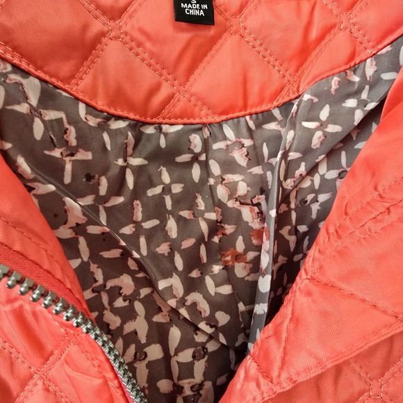 Andrew Marc New York Women's Quilted Jacket Coat Size Small Zippers Coral Pink - Picture 5 of 16